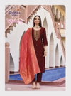 Nazakat Vol 2 By Radhika Vertican Silk Kurti With Bottom Dupatta Exporters In India